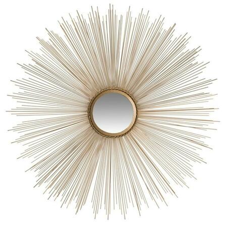 SAFAVIEH 0.75 x 40.75 x 40.75 in. Sun Burst Mirror, Gold MIR3002B